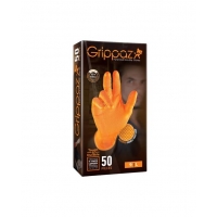 Jednorázové rukavice GRIPPAZ® 246 oranžové 50 ks 08/M 