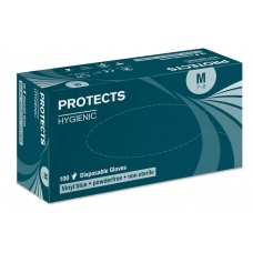 Disposable gloves PROTECTS HYGIENIC VINYL - powder-free - blue Blue