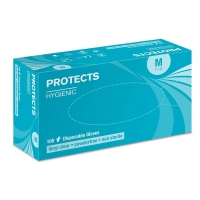 Disposable gloves PROTECTS HYGIENIC VINYL - powder-free - transparent Clear