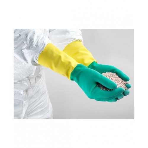 Chemical gloves AlphaTec® 87-900 (ex Bi-colour®) Green