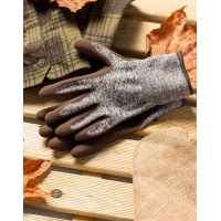 ARDON®NATURE TOUCH dipped gloves - with sales label, brown Brown