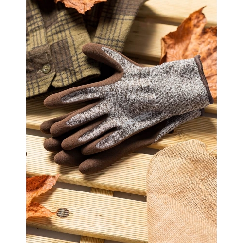 ARDON®NATURE TOUCH dipped gloves - with sales label, brown Brown