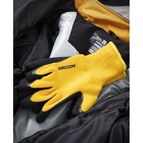 Winter gloves ARDON®PETRAX WINTER - with sales label Yellow