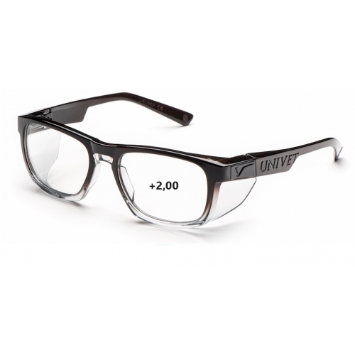 Prednastavené dioptrické okuliare UNIVET 571 číre UV400 monofokálne +2.00 AS