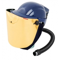 SR 587/SR 580 Protective helmet with visor and gold shield Sundström Blue