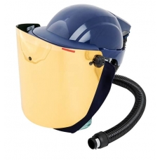 SR 587/SR 580 Protective helmet with visor and gold shield Sundström Blue