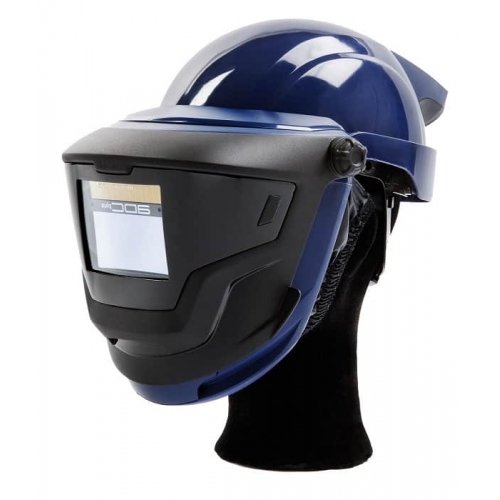 SR 587/SR 580 Protective helmet with visor and gold shield Sundström Blue
