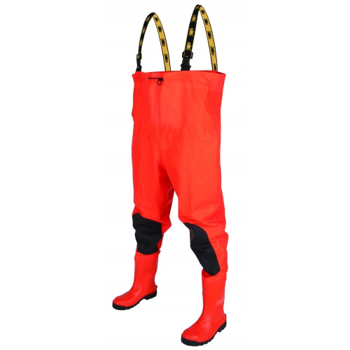 Bezpečnostné čižmy CHEST WADERS  Max S5  Fluo orange 47 