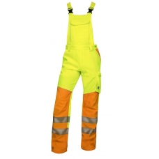 Pants with bib ARDON®SIGNAL shortened yellow Yellow-orange