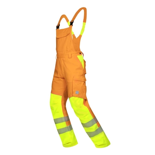 Pants with bib ARDON®SIGNAL shortened orange Orange-yellow