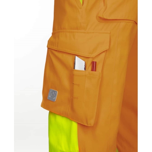 Pants with bib ARDON®SIGNAL shortened orange Orange-yellow