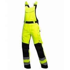 Nohavice s náprsenkou ARDON®SIGNAL+ žlto-čierne skrátené S