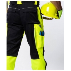 Nohavice s náprsenkou ARDON®SIGNAL+ žlto-čierne skrátené S