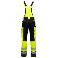 Nohavice s náprsenkou ARDON®SIGNAL+ žlto-čierne predĺžené S