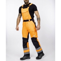 Pants with bib ARDON®SIGNAL+ orange-black orange-black