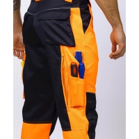 Pants with bib ARDON®SIGNAL+ orange-black orange-black