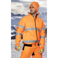 Knitted winter hat + hi-viz fleece lining ARDON®SPARK orange Orange