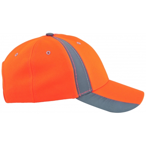 Cap with hi-viz visor with reflex. stripe ARDON®TWINKLE orange Orange