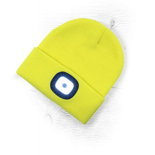 Winter cap with LED light ARDON®BOAST, yellow hi-vis Yellow