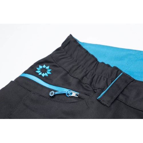 Waist pants ARDON®FLORET black-blue Black-turquoise