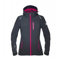 ARDON®FLORET women's softshell jacket, black (pink zippers) XS Black-pink