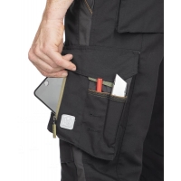 Pants with bib ARDON®URBAN black-gray shortened Black