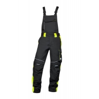 Pants with bib ARDON®NEON black-yellow, shortened Yellow