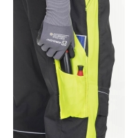 Pants with bib ARDON®NEON black-yellow, shortened Yellow