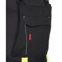 Pants with bib ARDON®NEON black-yellow, shortened Yellow