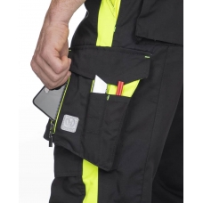 Pants with bib ARDON®NEON black-yellow, extended Yellow