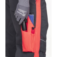 Nohavice do pása ARDON®NEON sivo-červené, skrátené