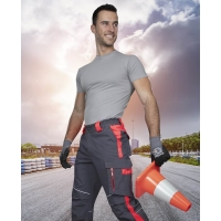 Pants to the waist ARDON®NEON gray-red, extended Red