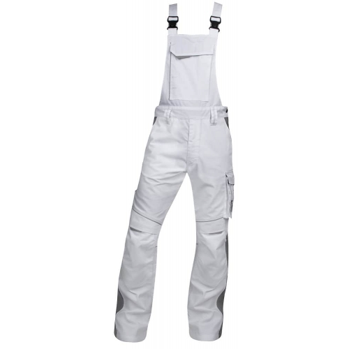 Nohavice s náprsenkou ARDON®URBAN+ biele skrátené