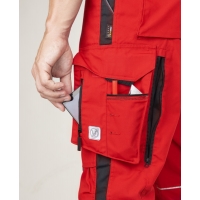 Nohavice do pása ARDON®URBAN+ červeno-čierne skrátené 2XL 