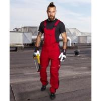 Pants with bib ARDON®URBAN+ red-black extended red (bright)