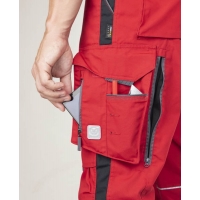 Pants with bib ARDON®URBAN+ red-black cropped red (bright)