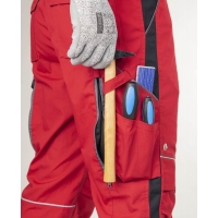 Pants with bib ARDON®URBAN+ red-black cropped red (bright)