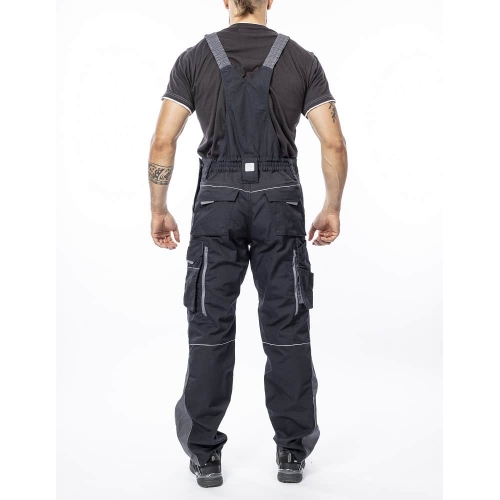 Pants with bib ARDON®URBAN+ black-grey extended Black