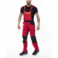 Nohavice s náprsenkou ARDON®4Xstretch® červené