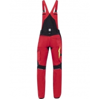 Nohavice s náprsenkou ARDON®4Xstretch® červené