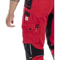 Nohavice s náprsenkou ARDON®4Xstretch® červené