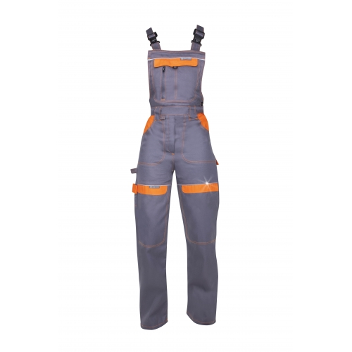 Nohavice s náprsenkou ARDON®COOL TREND dámske sivo-oranžové