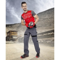 Waist pants ARDON®COOL TREND gray-black, shortened Gray-black