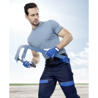 Waist pants ARDON®COOL TREND dark blue-light blue, shortened Blue-blue