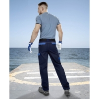 Waist pants ARDON®COOL TREND dark blue-light blue, shortened Blue-blue