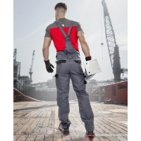 Nohavice s náprsenkou ARDON®COOL TREND sivo-čierne