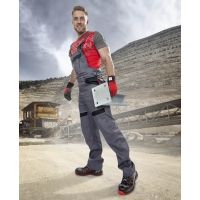 Nohavice s náprsenkou ARDON®COOL TREND sivo-čierne