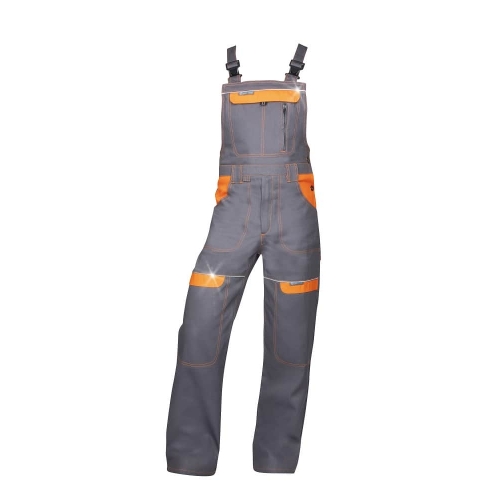 Pants with bib ARDON®COOL TREND gray-orange shortened Gray-orange