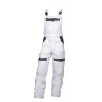 Nohavice s náprsenkou ARDON®COOL TREND bielo-sivé predĺžené