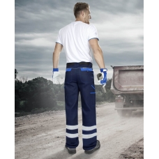 Reflective waist pants ARDON®COOL TREND dark blue-light blue Blue